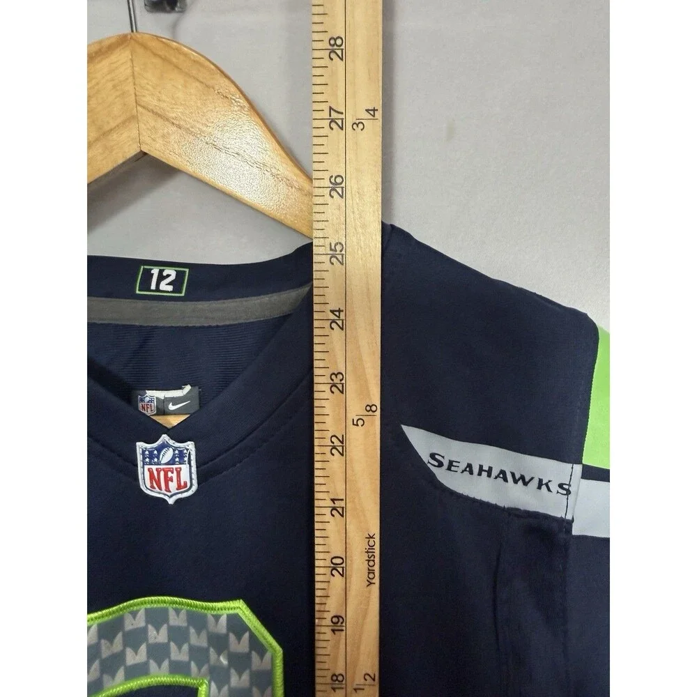 Nike Seattle Seahawks Russell Wilson #3 Jersey Youth S 8 Navy NFL Football